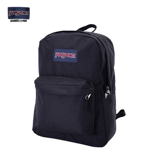 JANSPORT 杰斯伯 双肩包男旅行背书包女休闲学生校园情侣 4QUE008爵士黑-侧袋+隔层