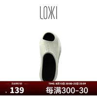 LOXKI 洛克斯基 拖鞋男外穿运动户外篮球拖鞋情侣拖鞋夏沙滩鞋Slipper-Alpha 浅月灰-升级版 43-44