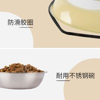 HELLOJOY 猫碗狗碗狗盆双碗狗食盆宠物喂食喝水不锈钢碗猫咪用品