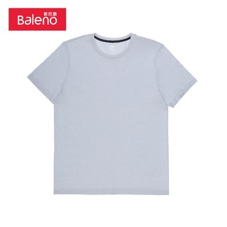 Baleno 班尼路 2023夏季新款吸湿舒适纯色休闲打底T恤男青年纯色短袖体恤