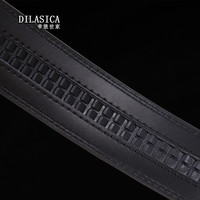 DILASICA 帝狼世家 真皮无扣皮带不带扣3.5cm牛皮腰带身无头带条自动扣无扣带身3.0CM