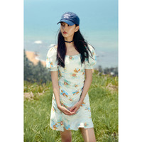 太平鸟男装 太平鸟碎花连衣裙夏季新款法式复古长款茶歇裙子女