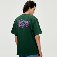 WASSUP House 复古印花logo短袖T恤潮流百搭春夏宽松字母男女日常