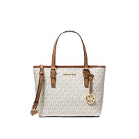 黑卡会员：MICHAEL KORS 迈克·科尔斯 预售两周Michael Kors/迈克高 女士米白色帆布配皮托特 35T9GTVT0B-150