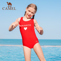 CAMEL 骆驼 儿童泳衣女童温泉泳装小女孩连体游泳衣公主中大童宝宝紧身衣