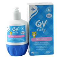 QV 婴儿身体乳桃子虎儿童水润乳液敏感肌宝宝全身可用 小老虎粉标身体乳250g