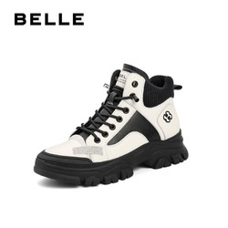 BeLLE 百丽 厚底撞色工装靴女冬新商场同款休闲时装靴加绒X3U1DDD1