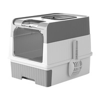 猫砂盆全封闭式超大号猫厕所防臭猫沙盆子一体猫笼防外溅猫咪屎盆