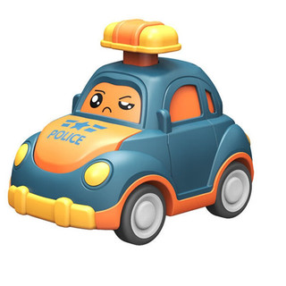 贝比心儿童按压玩具车男孩3-4岁按压式小汽车惯性回力车 蓝色