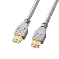 黑卡会员：SANWA SUPPLY 山业 IEEE1394电缆 6pin-6pin 3m 灰色 USB电缆数据线 KE-1394-3K 高速传输