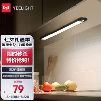 Yeelight 易来 感应LED橱柜灯调光充电磁吸起夜灯衣柜玄关厨房展柜 黑40CM