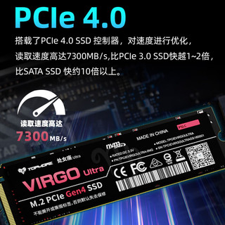 TOPMORE 达墨 处女座 Ultra NVMe M.2 固态硬盘（PCI-E4.0）