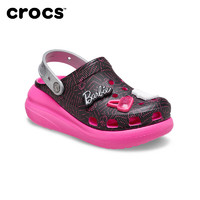 卡骆驰（crocs）卡骆驰芭比泡芙洞洞鞋户外包头拖鞋厚底女鞋凉鞋|208819 黑色-001 36/37 M4W6(220mm)