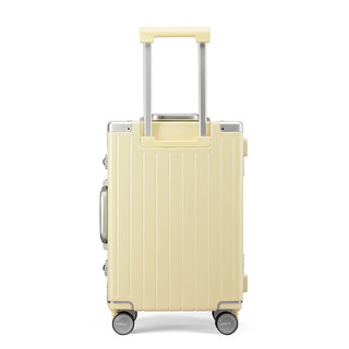 箱包时尚复古拉杆箱顺滑飞机轮行李箱20英寸TSA轻便旅行密码箱TI1黄色