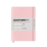 LEUCHTTURM1917 商务日记本手帐送礼办公学习记事本A5中开横格笔记本粉色软封皮123页361565