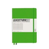 LEUCHTTURM1917 经典中开横格笔记本硬封皮商务日记本手帐送礼办公学习记事本357488清新绿A5 249页