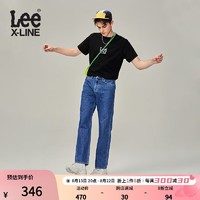 Lee XLINE23春夏新品宽松直筒浅蓝色男牛仔裤潮流LMB004051101-096 浅蓝色 30