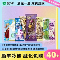 MENGNIU 蒙牛 冰淇淋随变巧克力雪糕批发绿色心情经典香草脆筒