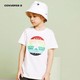  CONVERSE 匡威 儿童装男童t恤短袖夏季新款纯白色 120(6)　