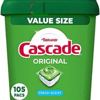 cascade 洗碗机盒,Actionpacs 洗碗机清洁剂,原装新鲜,105 件