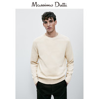 Massimo Dutti 男装 宽松棉质圆领针织衫毛衣 00936310071