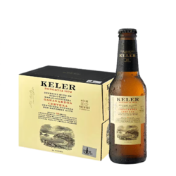 KELER 开勒 啤酒大麦麦芽黄啤整箱拉格啤酒250ml*12瓶
