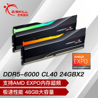 G.SKILL 芝奇 48GB(24Gx2) DDR5 6000 台式机灯条-焰锋戟RGB灯条/AMD EXPO/C40