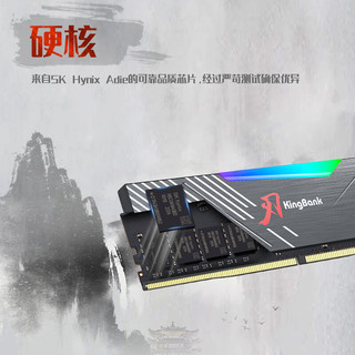 KINGBANK 金百达 黑刃 DDR5 6800MHz RGB 台式机内存 灯条 黑色 32GB 16GBx2 C34 海力士A-die