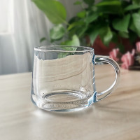 CEROUKY 荣旗瓷业 简约透明玻璃杯牛奶早餐杯子奶茶儿童燕麦泡茶水杯 380ml透明款（带盖勺）