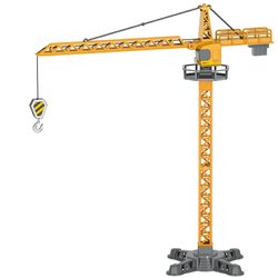 GLW 钢力威 贝比心 儿童工程车挖掘机合金塔吊