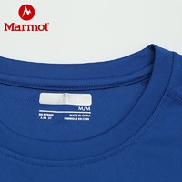 Marmot 土拨鼠 特价清仓Marmot土拨鼠男士圆领印花logo速干透气排汗运动短袖T恤