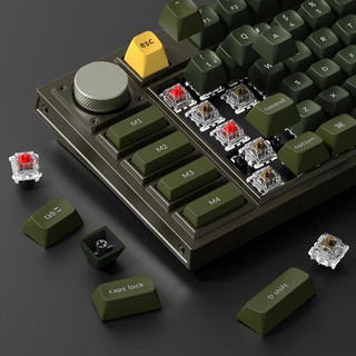 Keychron Q3Pro 91键 蓝牙双模无线机械键盘 黑色旋钮版 阳极黑 茶轴 RGB