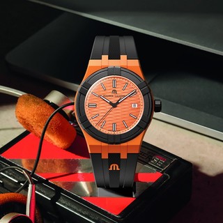 艾美 瑞士手表时尚多功能石英男表防水夜光腕表 AI2008-50050-300-0（橙40mm）