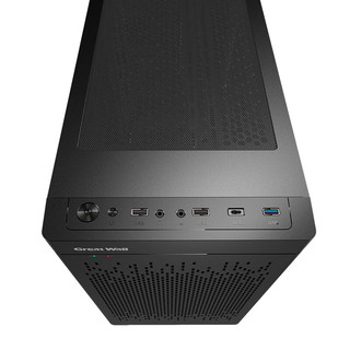 Great Wall 长城 阿基米德2黑色电脑机箱（Type-C 3.2/20CM风扇位/MATX小主板/240水冷位/宽体/4070显卡）
