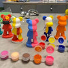 chongsukei家庭清洁DIY暴力熊立体石膏娃娃涂色 暴力熊10个装 12色颜料+2笔