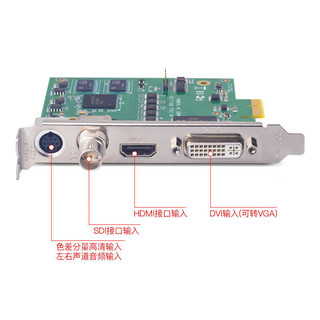 TCHD Video 天创恒达TC-5C0N1高清采集卡HDMI DVI SDI VGA全接口电脑图像会议录制SDK