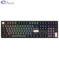 Akko 艾酷 5108S黑粉拼色 机械键盘 有线键盘 游戏键盘 电竞LOL 有线热插拔键盘 RGB光 108键 TTC恶魔轴