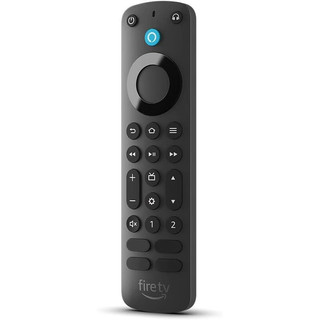 amazon 亚马逊 Alexa Voice Remote Pro蓝牙遥控器适用于Fire TV流媒体 黑色+红色套 两个可自定义的按钮