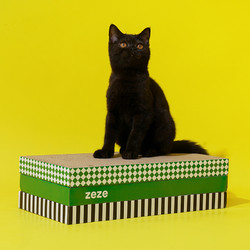 zeze 猫抓板 三合一瓦楞纸套件 绿白