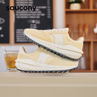 saucony 索康尼 JAZZ RENEW休闲鞋男女复古鞋情侣运动休闲鞋浅黄38