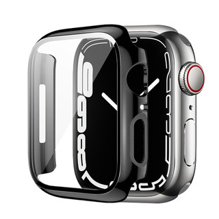 KEZTNG 适用苹果手表iwatch7/8保护套硅胶apple watch6全包se膜s6手表带4/5代保护壳40/41/45膜一体s7防水薄表壳透明