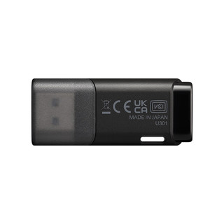 KIOXIA 铠侠 256GB USB3.2 U盘 U301隼闪系列 黑色 读速100MB/s 原厂颗粒 轻巧便携 简约时尚