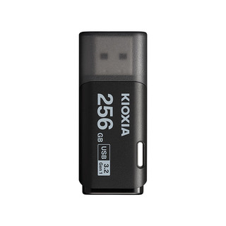 KIOXIA 铠侠 256GB USB3.2 U盘 U301隼闪系列 黑色 读速100MB/s 原厂颗粒 轻巧便携 简约时尚