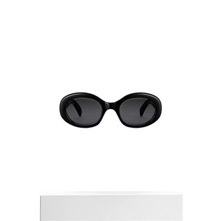 欧洲直邮CELINE思琳23新款TRIOMPHE 01女士太阳镜椭圆形黑色墨镜