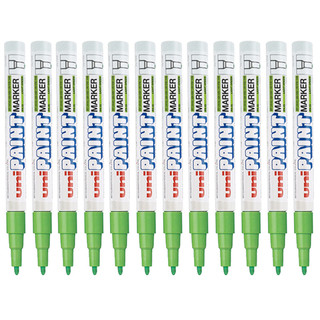 uni 三菱铅笔 PX-21 单头油性记号笔 浅绿色 12支装