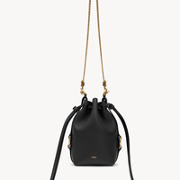 Chloé 蔻依 MARCIE系列 女士牛皮革单肩包 CHC23AP844I31001 黑色 迷你