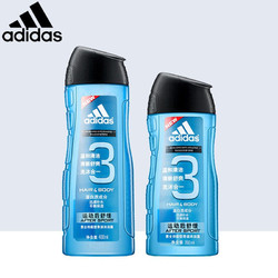 adidas 阿迪达斯 二合一功能洗发水沐浴露运动400ml+250ml