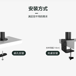 GEPU 戈普 双屏显示器支架双屏夹桌显示器支架显示器增高架适用于13-27英寸