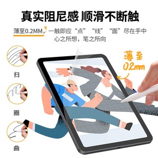 UGREEN 绿联 iPad mini6类纸膜 通用8.3英寸2021苹果平板电脑保护手写绘画顺滑不断触超薄抗指纹磨砂肯特纸膜