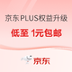 促销活动：京东PLUS权益升级啦！用心